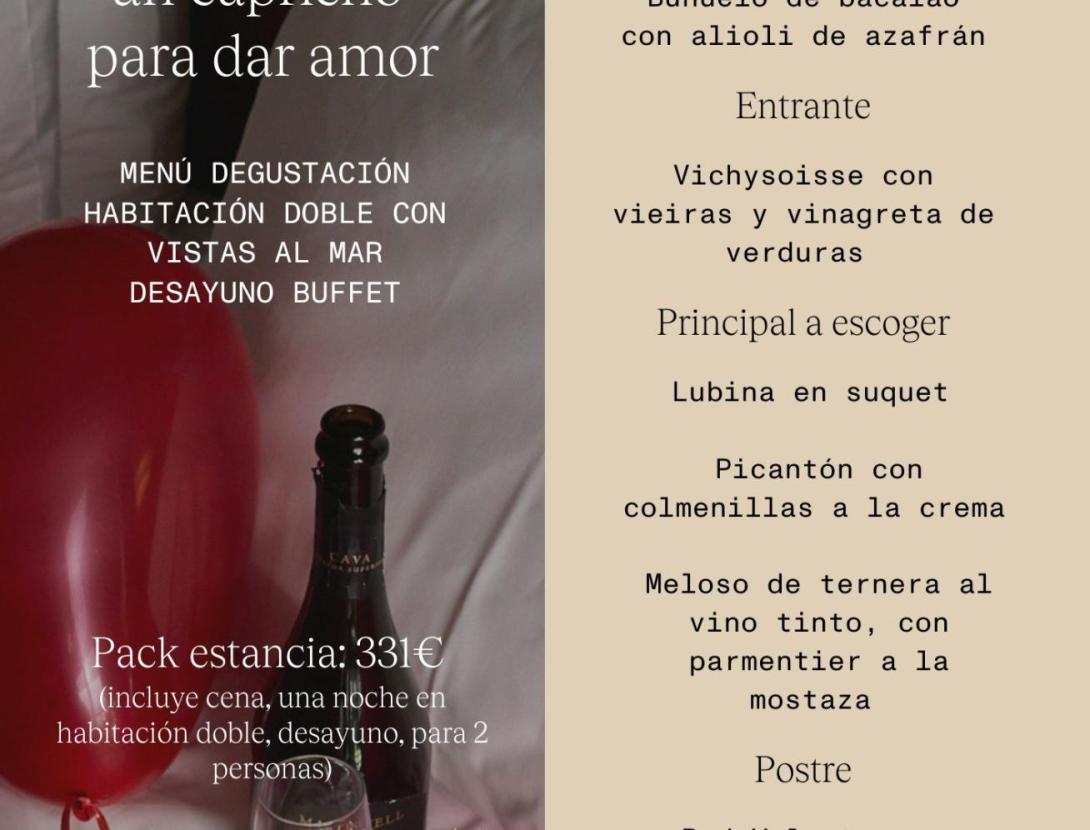 San Valentí - estada o menú degustació